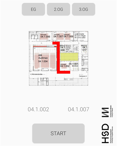 Screenshot Covid-Navigations-App